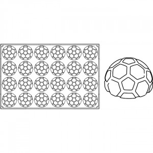 Форма Pavoflex 60x40cm Minge Ø8xh4.5cm, 24 кухини, 150 ml - Img 4