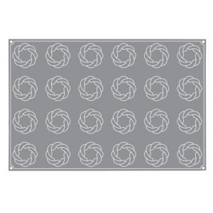 Форма Pavoflex 60x40cm, Ø7xh4cm, 24 кухини, 130 ml - Img 3