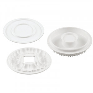 3D Silicon Cake Tin Bubble Crown Ø 18 x H 6 cm - 3 pieces - Img 2