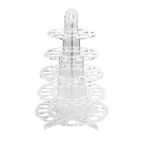 5-fokozatú tortaállvány, plexi, Ø 28 x H 43 cm
