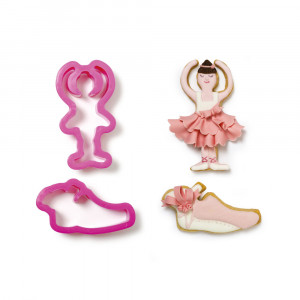 Balerina - Decupatoare Plastic Ø 9 si 9.5 x H 2.2 cm, Set 2 Buc