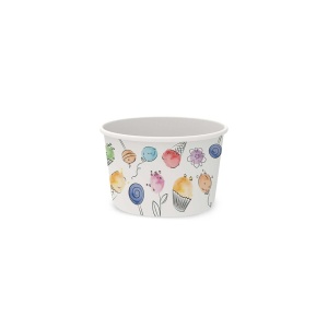 Balloons Cardboard Ice Cream Glass, Ø 7.3 x H 4 cm, 90 ml, Set 57 pcs - Img 1