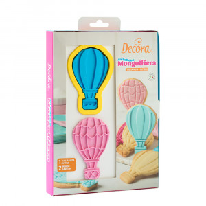 Balon Aer Cald - Decupator Plastic si 2 Marcatoare, 9.5 x 6 x H 2.2 cm, Set 3 Buc - Img 2
