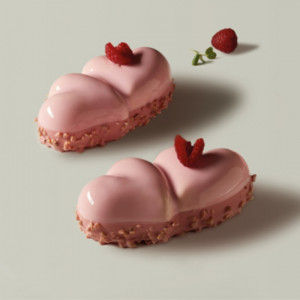 Beloved Heart Silicone Mould, Single-portion 12.7 X 7.1 X 3.8h cm, 200 ml, 9 cavities - Img 2