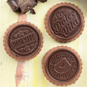 Biscuits - Round Scalloped Cutter Ø5.7xH0.5cm, Dolce Vita Silicone Shape, 6 cav. (CKC05) - Img 3