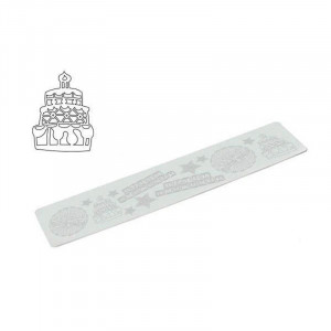 Boldog születésnapot szilikon szalag Happy Birthday 40 x 8 x H 0,18 cm (TRD16)