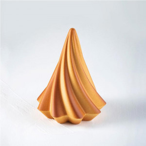 Brad Christmas Twirl 3D, Ø 15 x H 20 cm, Set Matrite Plastic 2 Pieces Chocolate