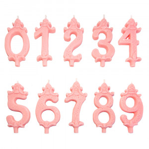 Cake Candle H 8.5 cm, Figure 0, Pink - Img 2