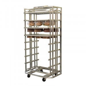 Carucior Inox Racire Panettone - 8 Etaje, Tavi 80 x 60 cm - Img 3