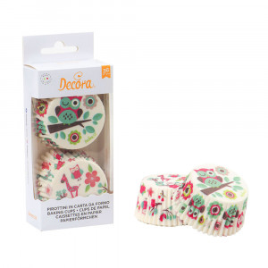 Chese L papír papír zsiráf és bagoly, R 5 x H 3,2 cm, 36 db - Img 2