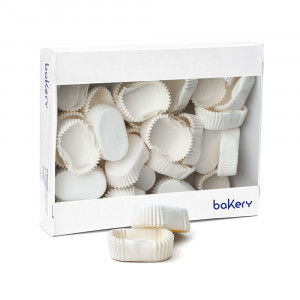 Chese Ovale Hartie Alb, 11.5 x 6.5 x H 2.5 cm, 240 buc - Img 2