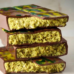 Chocolate bars 15 x 7 x H 2 cm - Polycarbonate mould Dubai, 3 cavities, 200 gr - Img 2