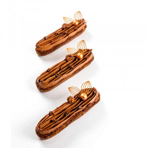 Chocolate Decorations Double Mini Pearled Bronze Mini Beads without E171, Ø 1.4 cm, 470 gr, 312 pcs - Img 2