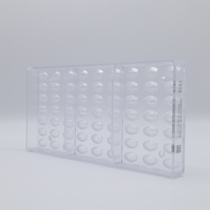 Chocolate Praline polycarbonate mould, 63 Cavities, 0.19 x 0.09 x H 0.04 cm, 0.6 gr - Img 3