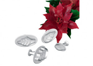 Christmas Flower - Plastic Cutters with Extractor Ø 3.2 - 6 cm, Set of 4 pcs - Img 3