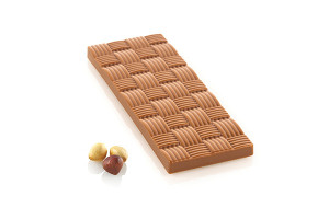 Csokoládétáblák 15 x 5,5 x H 0,9 cm - Polikarbonát forma, 4 üreggel (CH005)