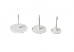 Cuie műanyag virág formázó tányér, R 4 / 5,5 / 6,5 cm, 3 db-os szett - Img 1