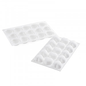 Cupid's Heart silicone mould Ø 4.5 x H 2.4 cm, 15 cavities, 30 ml - Img 4