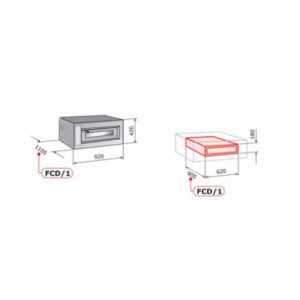 Cuptor Electric Modular pentru Pizza, FCD, 1 camera de coacere, 620mmx900mmx180(h) mm - Img 2