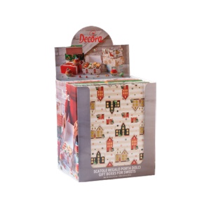 Cutii Desert pentru Craciun 6 Modele 18 x 13.5 x H 7.5 cm, 24 buc