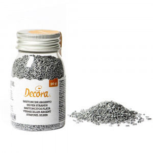 Decor Bastonase Zahar Argintiu, 90 gr