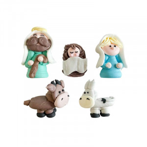 Decor Sugar - Christmas Jesus Christ Nativity Figurines, 5 models, 5 pieces - Img 2