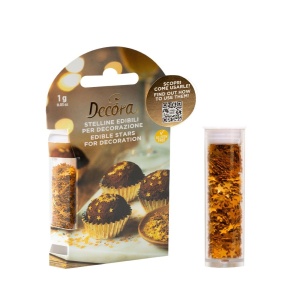Decor Sugar Decor Golden Stars Ø 0.35 cm, 1 gr