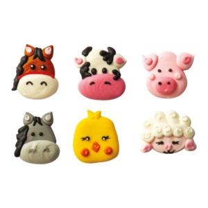 Decor Sugar - Farm Animals R 4 cm, 6 patterns, 6 pcs - Img 2
