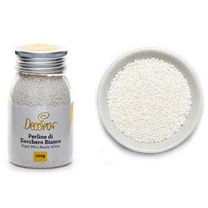 Fehér cukorgyöngyök Ø 1.5mm, 100 gr - Img 3