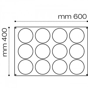 Forma Pavoflex 60x40cm Discuri Ø12xH3cm, 12 cavitati, 110 ml - Img 5