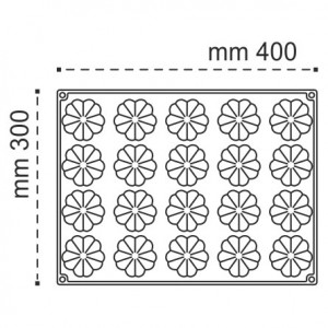 Forma Silicon Bachour, Monoportii Gel, Ø 6 x h 6.3 cm, 90 ml, 20 cavitati - Img 2