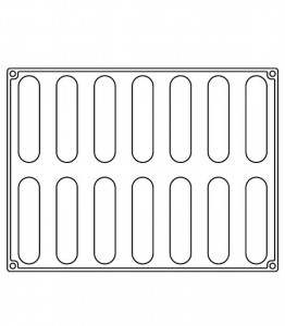 Forma Silicon Bachour, Monoportii Pastel, 12.5 x 2.8 x h 2.8 cm, 90 ml, 14 cavitati - Img 2