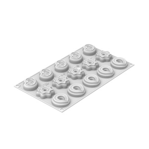 Forma Silicon Danish Cookies XS Ø 4.7 x H 1.5 cm, 15 cavitati x 15 ml - Img 2