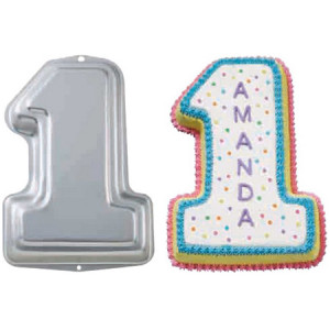 Forma Tort Model Cifra Unu, 32.4 x 21.6 x H 5 cm, Aluminiu Anodizat