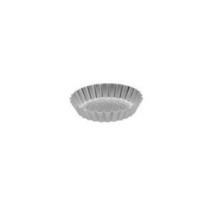 Forme Coacere Tarta Margini Festonate, Ø 10-8.6 x H 2.20 cm, Aluminiu, Set 12 buc - Img 2