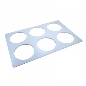 Forming Plate 6 Discs Ø 15.5 cm and H 8 mm, Rigid Plastic Material