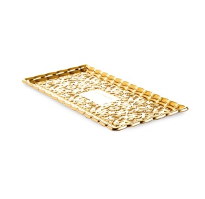 Golden Rectangular Tray Display 35 x 15 cm, Set 25 pcs