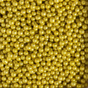 Golden Sugar Pearls Ø 5 mm, 1 Kg - Img 1