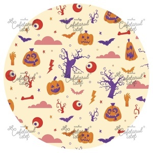 Halloween printed wafer Halloween Model 15, Ø 20 cm - Istet Confectioner