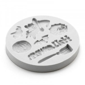 Halloween Silicone Halloween mould, 1.7 - 5 x 0.9 - 1.7 cm, 7 decorations - Img 2