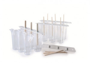 *Inghetata pe bat Gelato Flex Heart - Set 24 Matrite Plastic