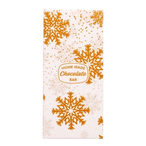 Karácsonyi mintájú csokoládés dobozok, 7,5 x 16 x H 2,5 cm, 5 db