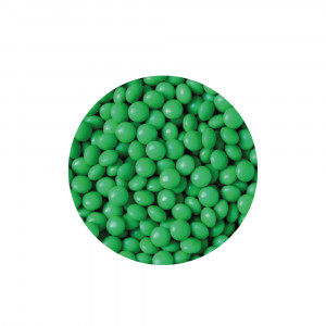Lapított gyöngyök zöld csokoládé levél Ø 10 mm, 1 kg - Img 3