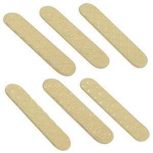 Matrite Plastic Decor Ciocolata pentru Eclair, Set 6 Buc, 36 Decoruri