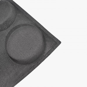 Microperforated Silicon Mould 30x40cm, 4+4 Round Cavities Ø12xH3cm, Set 2 pcs - Img 2