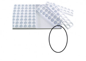 Mignon Oval 4.2 x 3 x H 2.5 cm - Set of 6 Moulds Forming 96 Products, Tray 60 x 40 cm