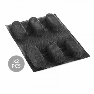 Mikroperforált szilícium forma 30,5 x 20,3 cm, 6 üreg 9,5 x 4 x H 2,5 cm, 2 db-os készlet - Img 5