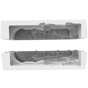 Modern 3D North Pole 21 x 8.7 x H 8 cm, 940 ml, 2 Silicon Moulds + Moulding Tin - Img 3