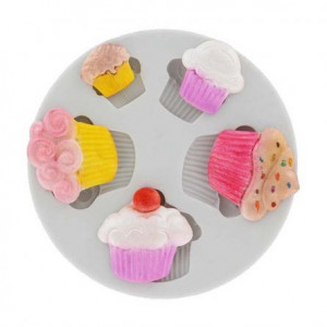 Mould Silicone Baking Cupcakes, 5 Decorations - Img 2