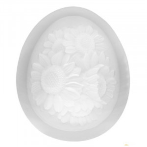 Mulaj Silicon Ou Mediu Decorat cu Floarea-Soarelui, Ø 9.7 x H 12.5 cm - Img 2